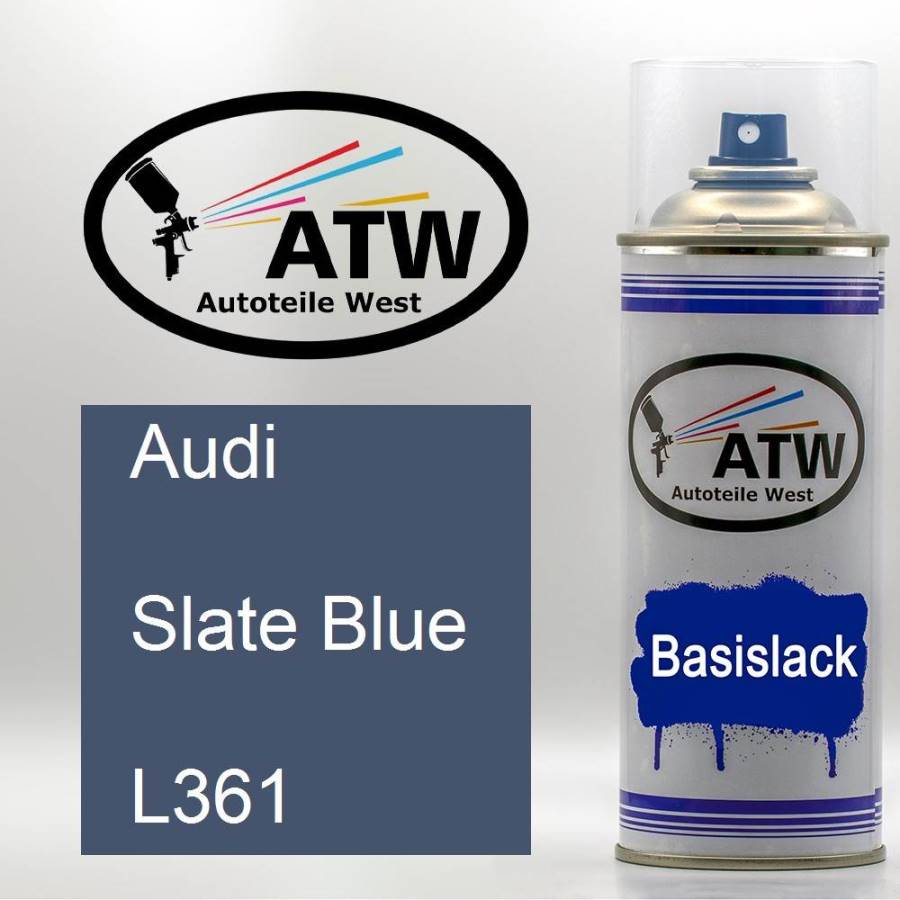 Audi, Slate Blue, L361: 400ml Sprühdose, von ATW Autoteile West.